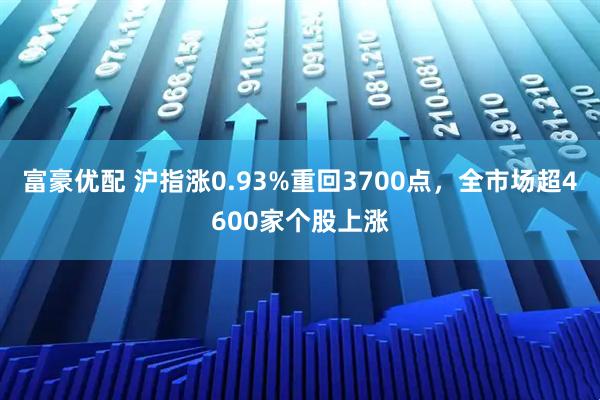 富豪优配 沪指涨0.93%重回3700点，全市场超4600家个股上涨