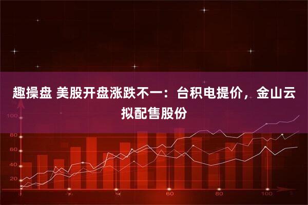 趣操盘 美股开盘涨跌不一：台积电提价，金山云拟配售股份